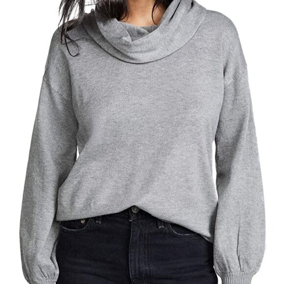 Bb Dakota In A Stitch Sweater Cowl Neck Medium Heather Gray XS New - Picture 1 of 10